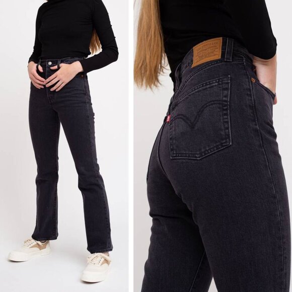 Levi’s Black Ribcage Boot Jeans Size 25 - 41719 - Picture 1 of 16